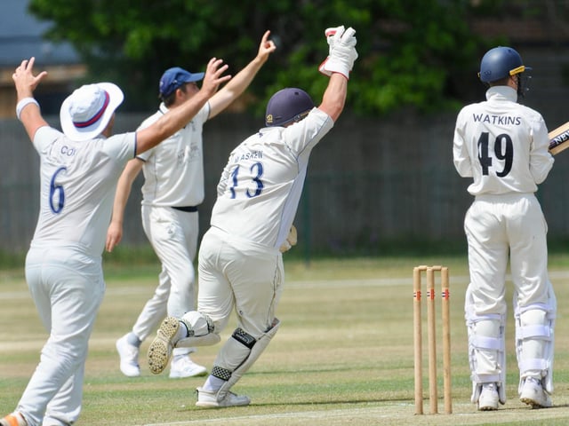 Action from Littlehampton's eight-wicket win at Worthing in division three west of the Sussex League / Pictures: Stephen Goodger
