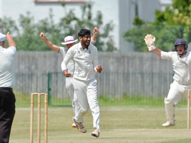 Action from Littlehampton's eight-wicket win at Worthing in division three west of the Sussex League / Pictures: Stephen Goodger