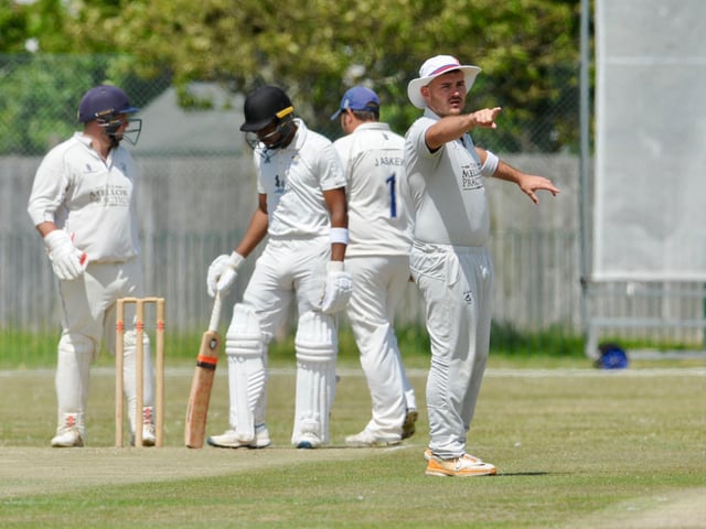 Action from Littlehampton's eight-wicket win at Worthing in division three west of the Sussex League / Pictures: Stephen Goodger