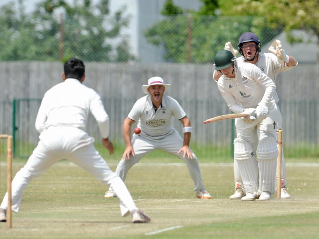 Action from Littlehampton's eight-wicket win at Worthing in division three west of the Sussex League / Pictures: Stephen Goodger