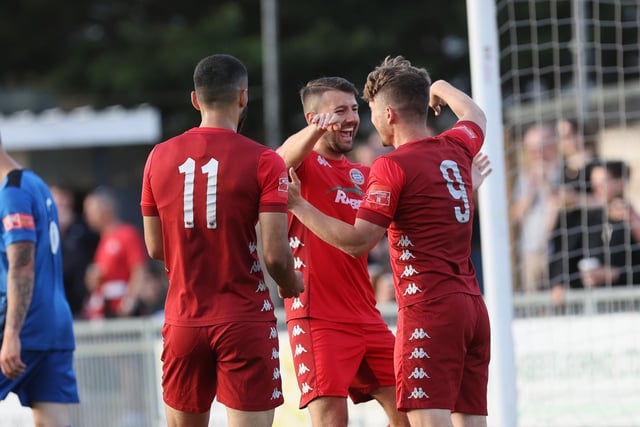 Action and goal celebrations from Worthing FC's 2-0 home friendly win over Three Bridges / Picture: Mike Gunn