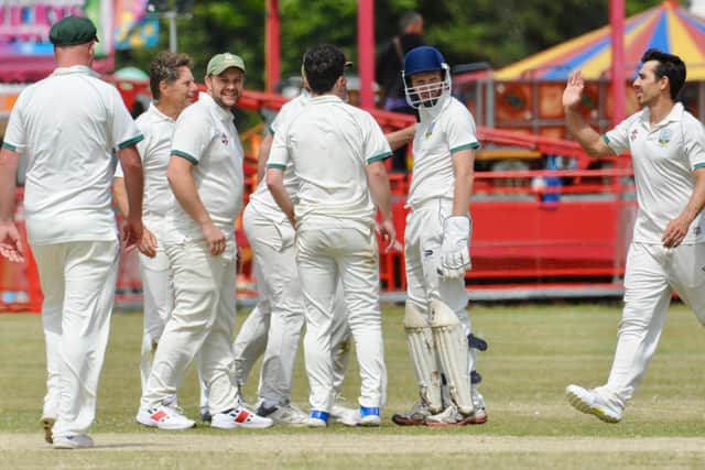 Southwick celebrate taking a Brighton wicket / Picture: Stephen Goodger