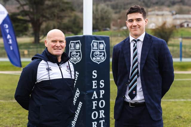 Jonny Green with Seaford College Director of Sport, Liam Doubler
