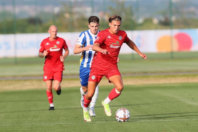 Action from the pre-season friendly between Brighton U23s and Worthing at the Seagulls' training ground which ended 1-1 / Pictures: Mike Gunn