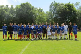 Roffey and Dorking Wanderers line up for their friendly