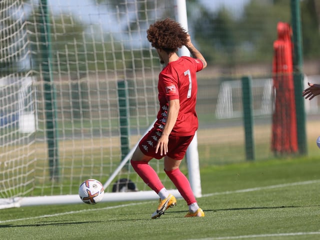 Action from the pre-season friendly between Brighton U23s and Worthing at the Seagulls' training ground which ended 1-1 / Pictures: Mike Gunn