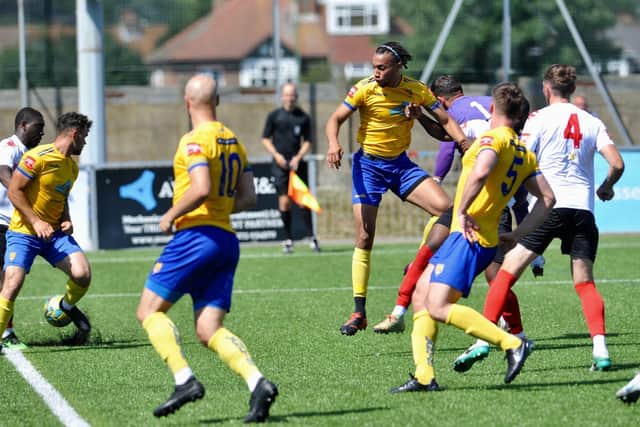 Lancing on the attack against Lewes / Picture: Stephen Goodger