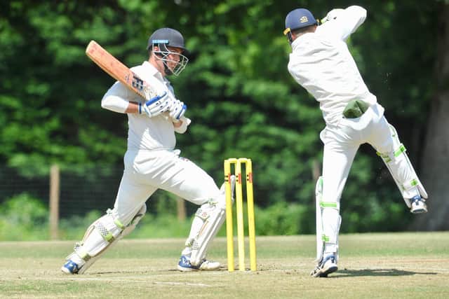 Glenn Bridson at the crease for Findon in their loss at West Chiltington / Picture: Stephen Goodger