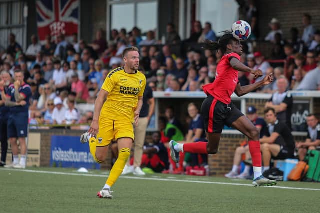 Eastbourne Borough v AFC Wimbledon in action last weekend / Picture: Andy Pelling