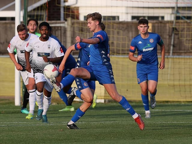 Action from Worthing's visit to Littlehampton, which the hosts won 2-1 / Picture: Mike Gunn