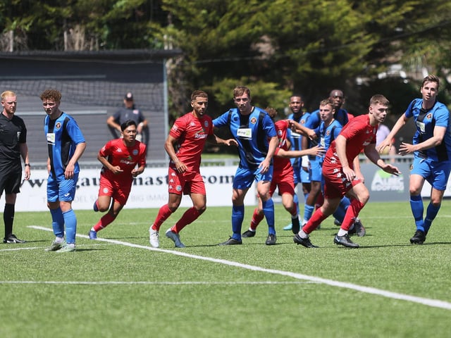 Worthing took on Winchester City and Whitehawk in a three-way afternoon of 60-minute matches / Pictures: Mike Gunn