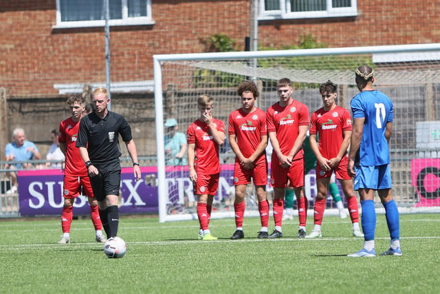 Worthing took on Winchester City and Whitehawk in a three-way afternoon of 60-minute matches / Pictures: Mike Gunn
