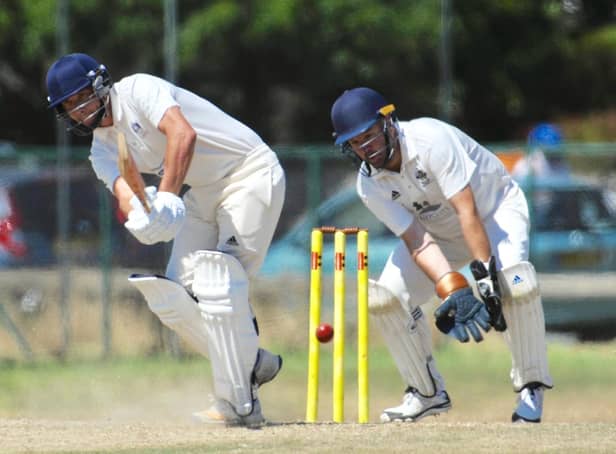Broadwater's Gareth Challen is dismissed by Worthing / Picture: Stephen Goodger