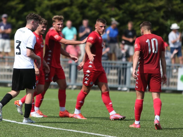 Worthing beat Swindon Town 5-1 in a pre-season friendly at Woodside Road / Pictures: Mike Gunn