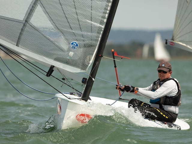 Action from the Finn Open at Bosham Sailing Club, celebrating the 70th anniversary / Pictures: Chris Hatton