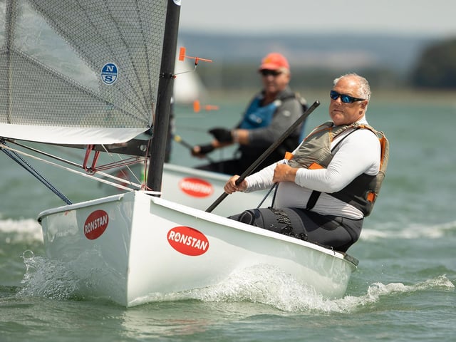 Action from the Finn Open at Bosham Sailing Club, celebrating the 70th anniversary / Pictures: Chris Hatton