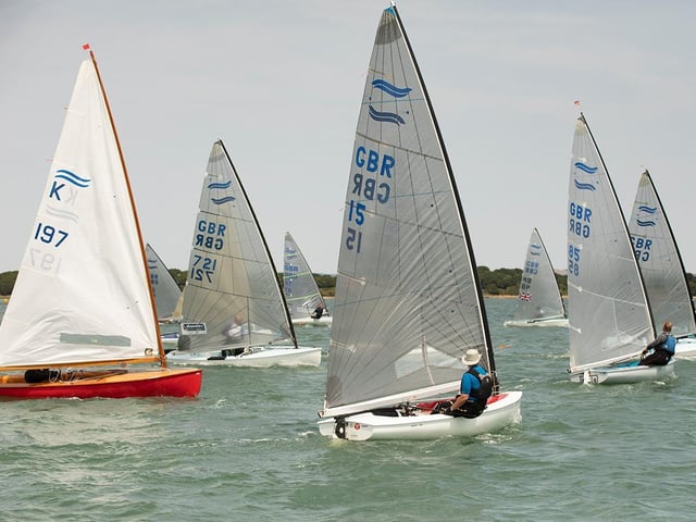 Action from the Finn Open at Bosham Sailing Club, celebrating the 70th anniversary / Pictures: Chris Hatton