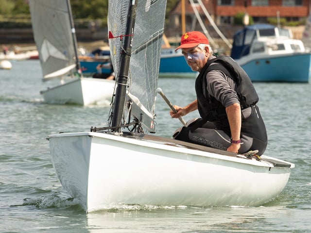 Action from the Finn Open at Bosham Sailing Club, celebrating the 70th anniversary / Pictures: Chris Hatton