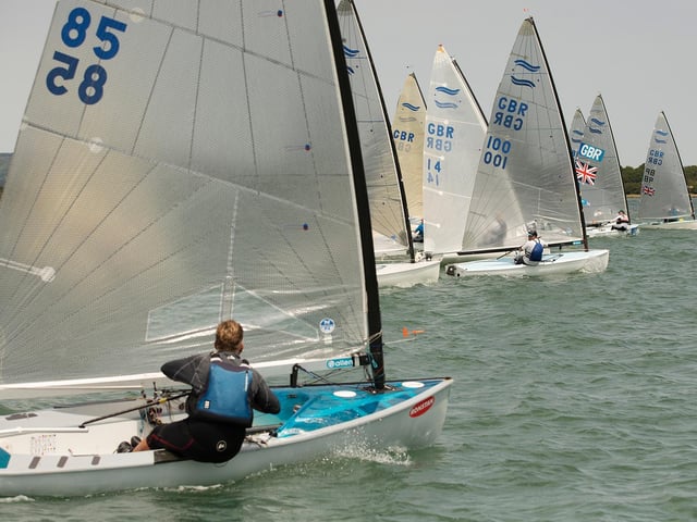Action from the Finn Open at Bosham Sailing Club, celebrating the 70th anniversary / Pictures: Chris Hatton