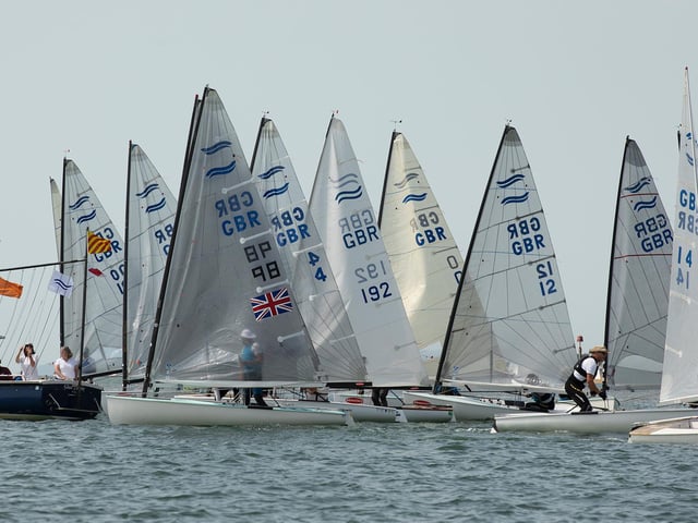 Action from the Finn Open at Bosham Sailing Club, celebrating the 70th anniversary / Pictures: Chris Hatton