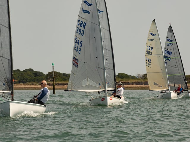 Action from the Finn Open at Bosham Sailing Club, celebrating the 70th anniversary / Pictures: Chris Hatton