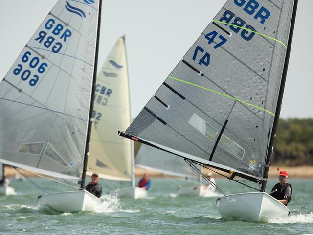 Action from the Finn Open at Bosham Sailing Club, celebrating the 70th anniversary / Pictures: Chris Hatton