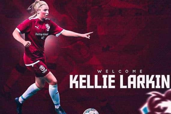 Kellie Larkin has joined Hastings United's women's side