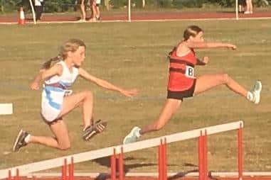 Eastbourne Rovers' Pearl Winslet - 1st (B string race) 70m hurdles
