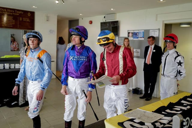 In the weighing room / Picture: Alan Crowhurst, Getty