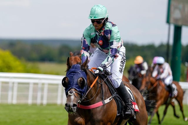Ashleigh Wicheard on Dark Shot win The Markel Magnolia Cup during day three of the Qatar Goodwood Festival | Photo by Alan Crowhurst/Getty Images