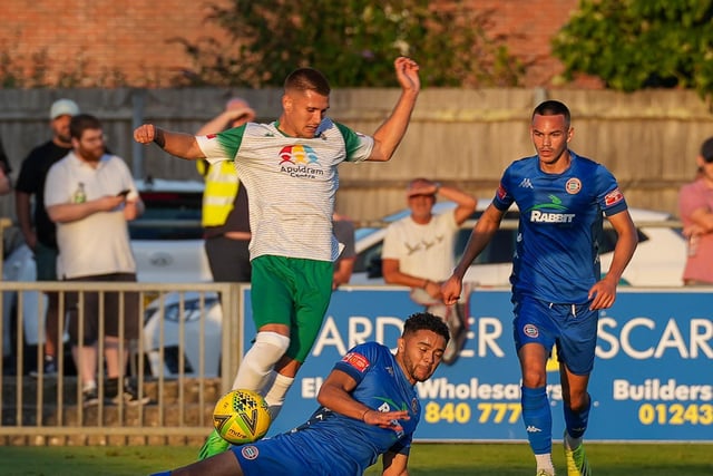 Action from the Nyewood Lane pre-season friendly between Bognor Regis Town and Worthing, which finished 1-1 / Pictures: Lyn Phillis, Trevor Staff and Mike Gunn