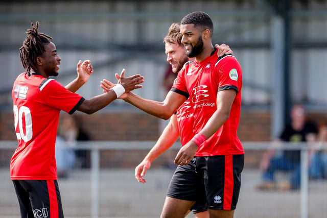 Action and celebrations from Eastbourne Borough's 3-1 friendly win over East Grinstead Town / Pictures: Lydia and Nick Redman