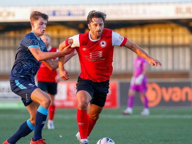 Action from Eastbourne Borough's final pre-season friendly, a 1-1 draw at home to a young Lincoln City XI | Pictures: Lydia and Nick Redman