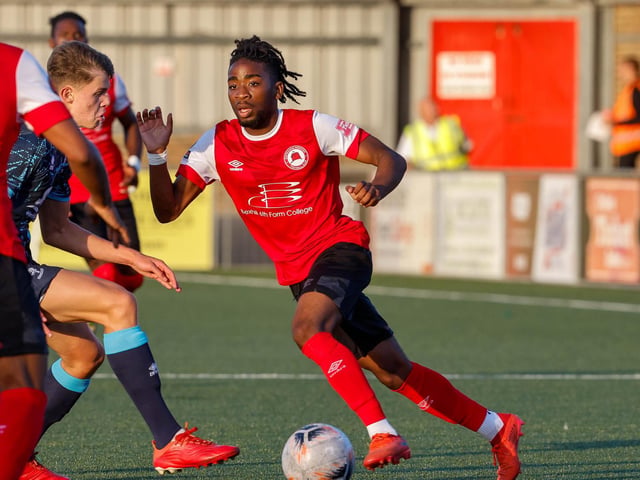 Action from Eastbourne Borough's final pre-season friendly, a 1-1 draw at home to a young Lincoln City XI | Pictures: Lydia and Nick Redman