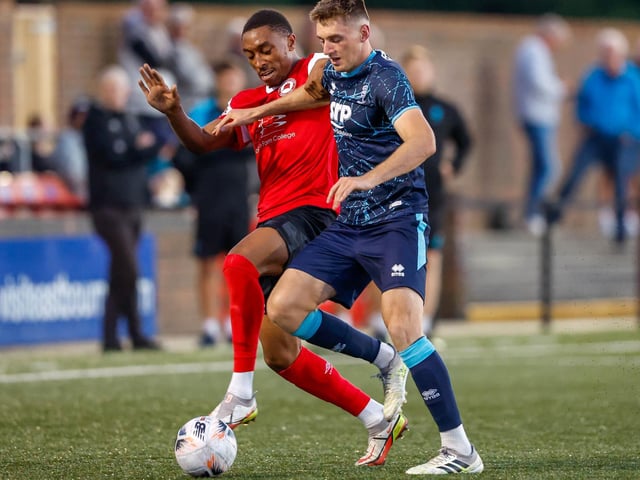 Action from Eastbourne Borough's final pre-season friendly, a 1-1 draw at home to a young Lincoln City XI | Pictures: Lydia and Nick Redman