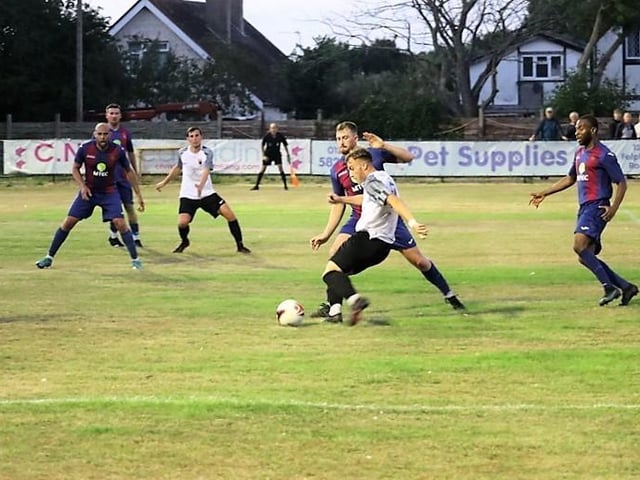 Action and goal celebrations from Pagham's Wessex League win over US Portsmouth at Nyetimber Lane | Pictures: Roger Smith