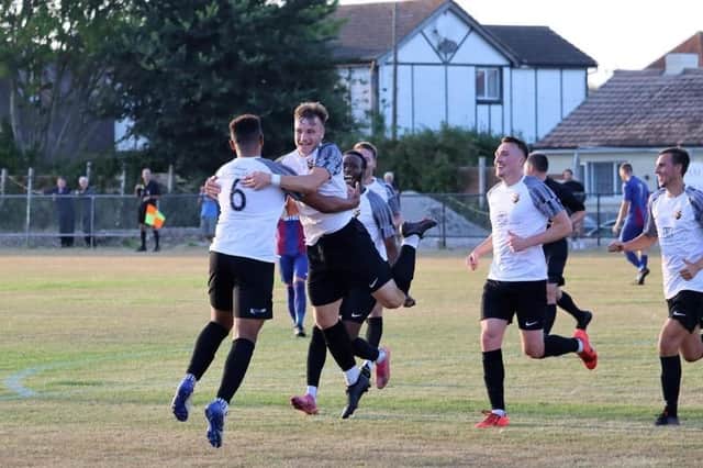 Action and goal celebrations from Pagham's Wessex League win over US Portsmouth at Nyetimber Lane | Pictures: Roger Smith