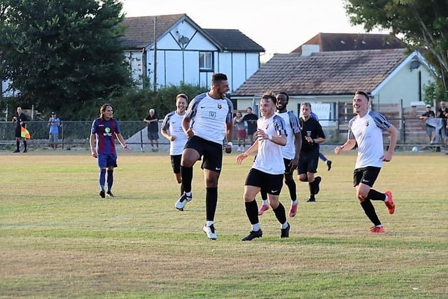 Action and goal celebrations from Pagham's Wessex League win over US Portsmouth at Nyetimber Lane | Pictures: Roger Smith