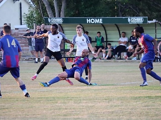 Action and goal celebrations from Pagham's Wessex League win over US Portsmouth at Nyetimber Lane | Pictures: Roger Smith