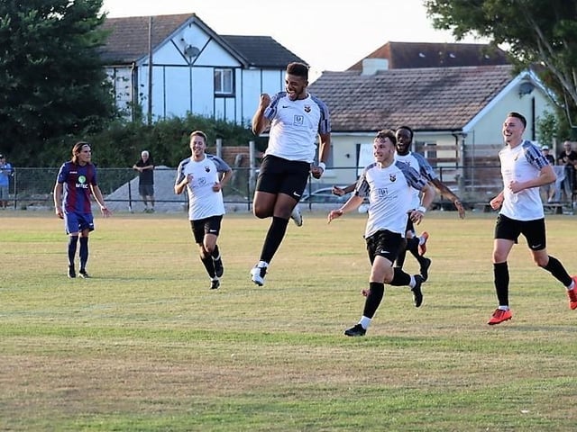 Action and goal celebrations from Pagham's Wessex League win over US Portsmouth at Nyetimber Lane | Pictures: Roger Smith