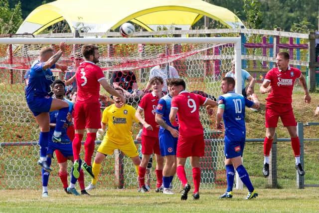 Hassocks in pre-season action against Whitehawk | Picture: Chris Neal