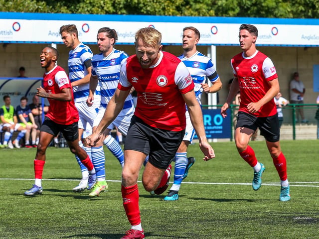 Action and goal celebrations from Eastbourne Borough's 3-1 win at Oxford City in the National League South | Pictures: Lydia and Nick Redman