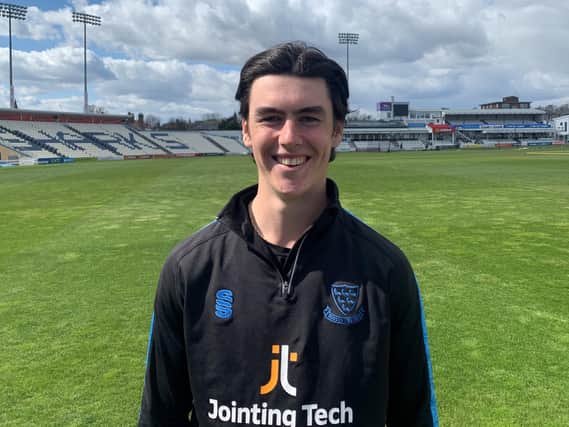 Ali Orr signed his first professional contract at Sussex on Tuesday. Picture courtesy of Sussex Cricket
