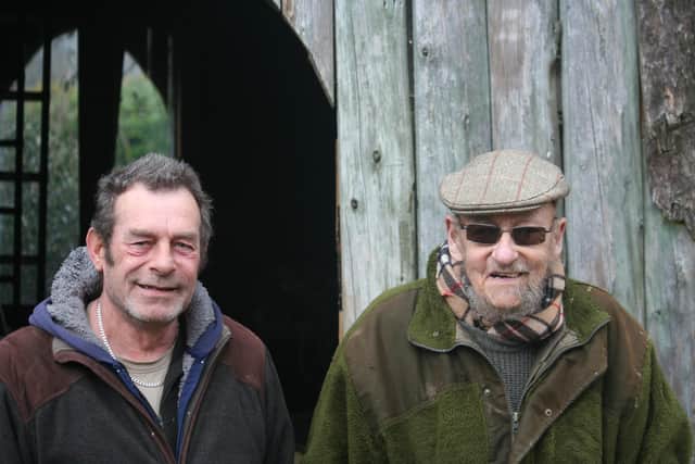 From left: Foreman steeplejack Andy Smith with Peter Harknett. Picture: Friends of Horsted Keynes Church