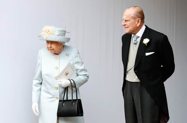 Queen Elizabeth II and Prince Philip, Duke of Edinburgh  (Photo by Alastair Grant / POOL / AFP) SUS-210904-132115001