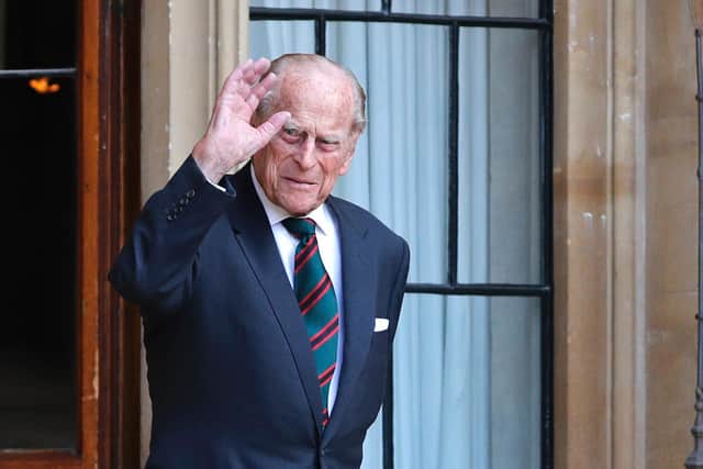 A picture taken in July 2020 of the Duke of Edinburgh at The Rifles ceremony (Photo by Adrian Dennis - WPA Pool/Getty Images)