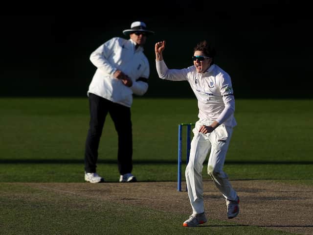 An lbw appeal from Jack Carson during Lancashire's reply / Picture: Getty