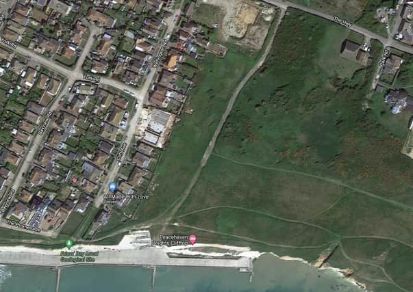 The plot of land is located on a cliff top in Peacehaven. Photo: Google Streetview