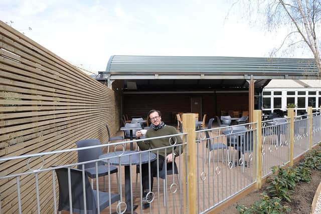 The new outdoor dining area at Paradise Park