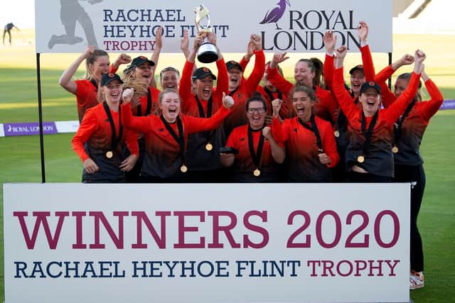 The Southern Vipers - pictured lifting the Rachael Heyhoe Flint Trophy last summer - will be back at Hove this summer